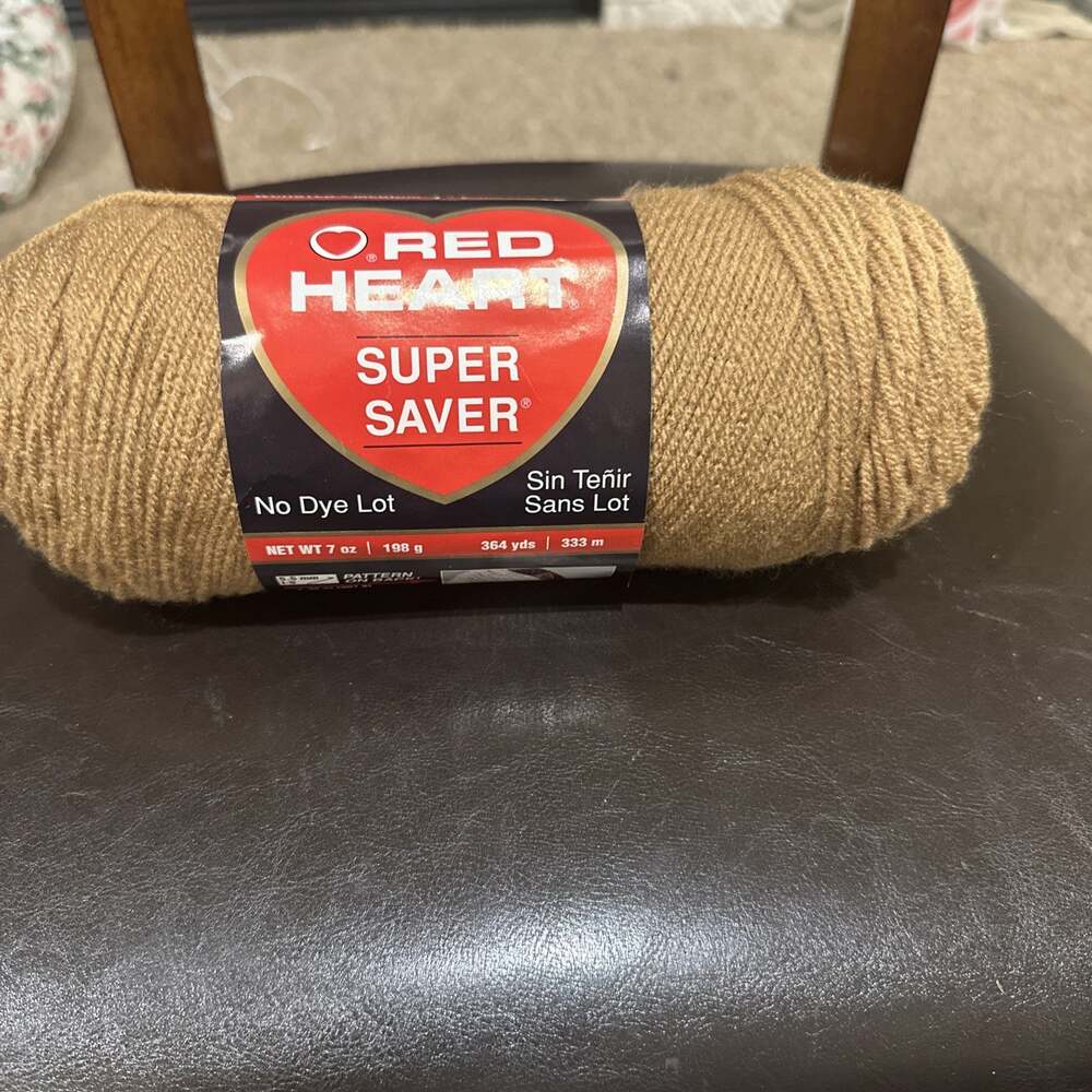 Red Heart Super Saver Yarn 0336 Warm Brown 7oz Skein Worsted 4 Acrylic